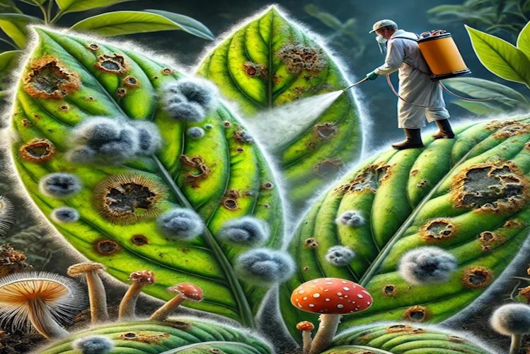 Síntomas de enfermedades fúngicas en plantas